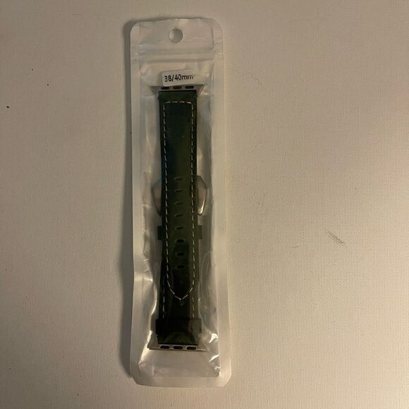 Green Leather Watch band for Apple Watch 38/40mm NWT - Picture 5 of 6